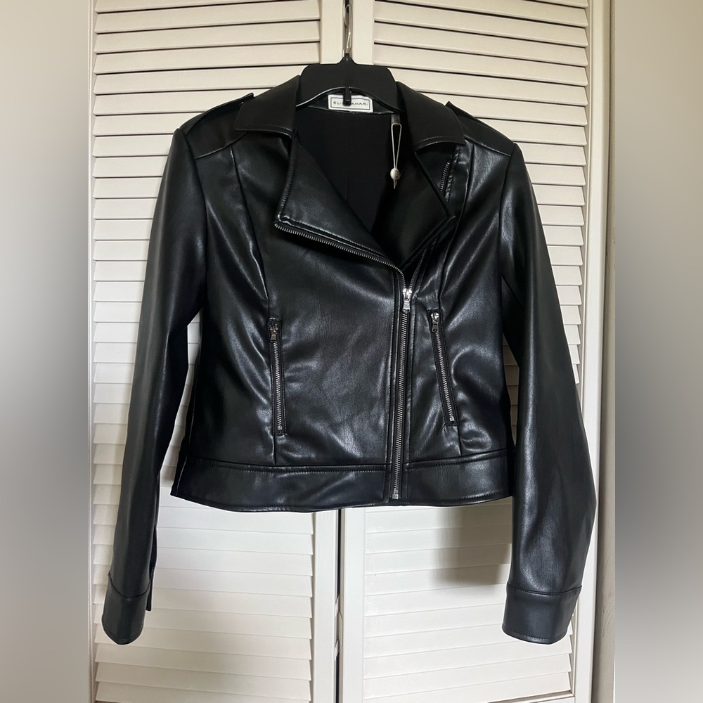 Ellie Tahari Vegan Leather Jacket - S